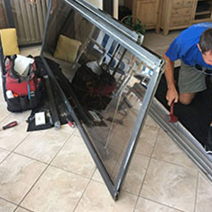 sliding glass door frame repair Gainesville